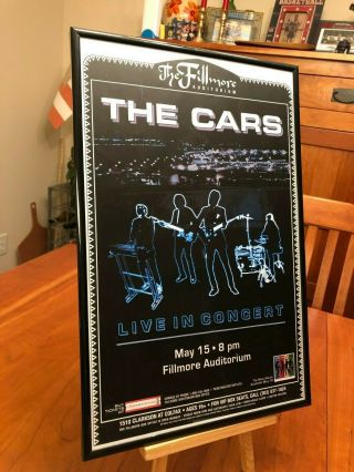 Big 11x17 Framed The Cars & Ric Ocasek The Last Concert Tour (2011) Lp Cd Poster
