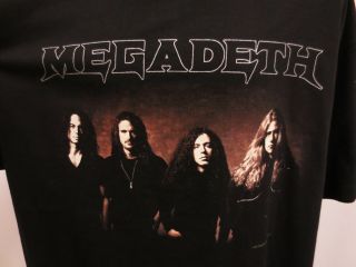 Megadeth Xl Shirt Rock & Roll Vintage Retro Vtg Giant Printed Mens Black Cotton