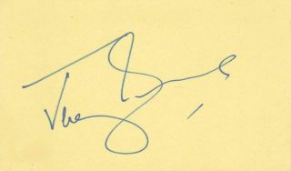 Jeremy Irons Signed 3x5 Index Card Actor/reversal Of Fortune