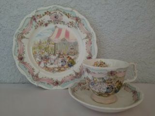 Royal Doulton Brambly Hedge " The Wedding " Plate - Cup - Saucer
