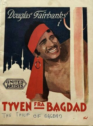 The Thief Of Bagdad Douglas Fairbanks Snitz Edwards 1924 Danish Movie Program