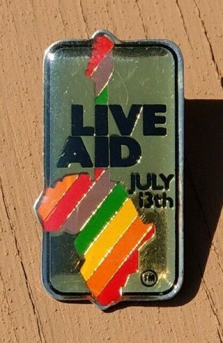 Vtg Live Aid Concert Pin July 13 1985 Live Aid Foundation - Rare Pin