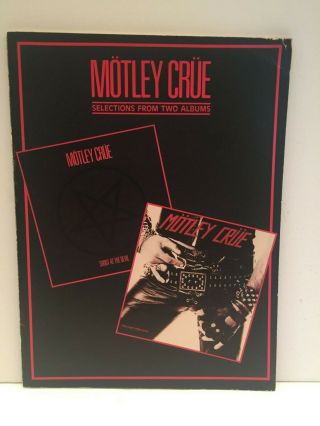 Motley Crue Selections Songbook 1984 Shout At The Devil And Too Fast For Love