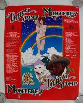 Tribal Stomp Monterey Orig.  1979 Poster,  2 Tickets / Clash / Peter Tosh