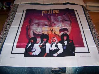 Vintage 1985 Motley Crue Theatre Of Pain Tapestry Flag Fabric Poster Banner