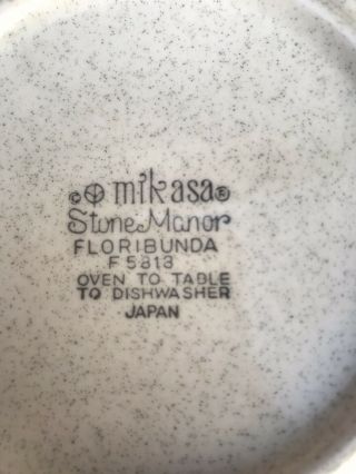 Mikasa Stone Manor F5813 Floribunda Dinner Plate Oven To Table Set of 6 5