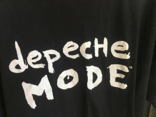 Vintage Depeche Mode DEVOTEE 1993 Devotional Tour crew t shirt (XL) 3