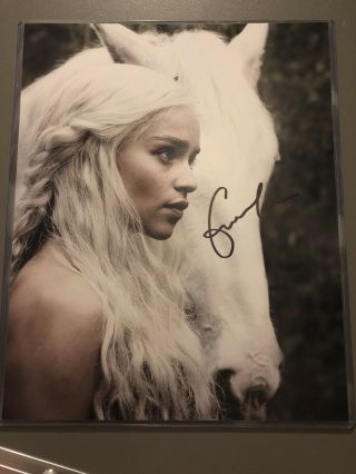 Emilia Clarke Game Of Thrones Autographed Signed 8x10 Photo