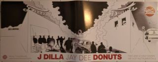 Mega Rare J Dilla Jay Dee Stones Throw Donuts Promo Poster And Sticker