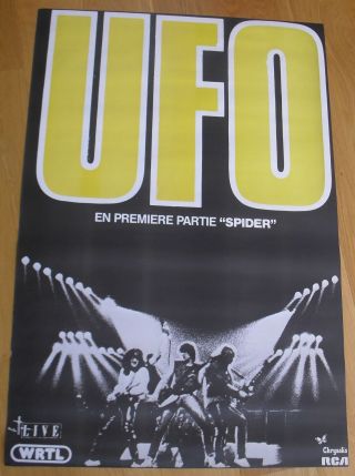 Ufo Spider Vintage French Concert Poster Heavy Metal Nwobhm