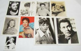 9 Vintage Movie Stars Giveaway Photos: Joan Collins,  Shirley Temple,  Ann Blyth,