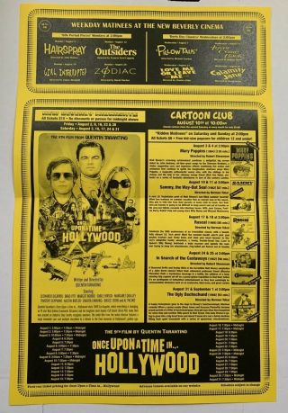 Once Upon a Time in Hollywood TARANTINO Beverly Cinema Calendar August 2019 2