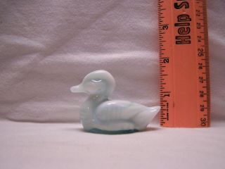 Fenton Green Slag Miniature Mini Duck Duckling