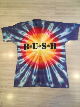 1997 Bush Band Tye Dye Razor Blade Suite Case Bootleg Tour T Shirt Xl Pot Leaf