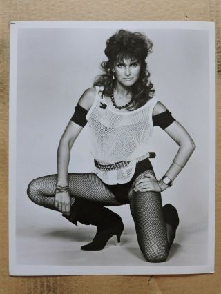 Caroline Munro In Fishnet Stocking Leggy Fashion Portrait Photo 1980 