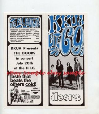 The Doors 1968 H.  I.  C.  Hawaii Concert Handbill