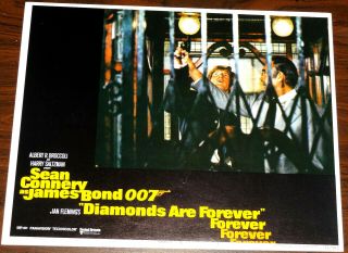 Diamonds Are Forever Orig 1971 James Bond Lob Cd 7 Sean Connery Exc