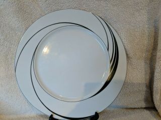 Set Of 5 Block Spal Portugal White Pearl Jewels 10.  5 " Dinner Plates
