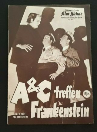 Abbott & Costello Meet Frankenstein German Program 