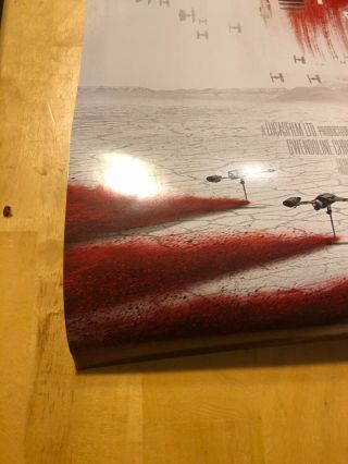 Star Wars The Last Jedi Theatrical final payoff poster 27x 40 double sided 2