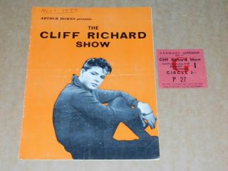 Cliff Richard & Drifters 1959 Uk Tour Programme,  Odeon Lewisham Ticket