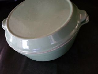 Rare Mid Century Modern Coors Pottery Coorsite Green Covered Casserole