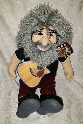 Vtg 90s 1998 Jerry Garcia 18 " Plush Doll & Guitar Gund Liquid Blue Grateful Dead