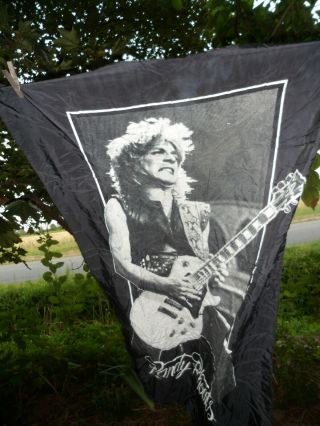 Randy Rhoads Guitar Hard Rock Poster Print Wall Art Cloth Black Fabric Flag