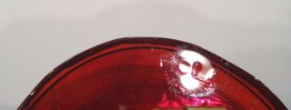 Very Rare Joe St.  Clair Art Glass Red Carnival Iridescent TIE CLIP BOLO w/ Cord 5