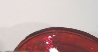 Very Rare Joe St.  Clair Art Glass Red Carnival Iridescent TIE CLIP BOLO w/ Cord 7