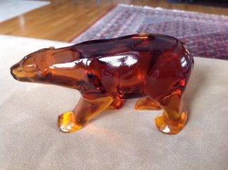 Indiana Glass Co Polar Bear Amber Very Rare 1930 