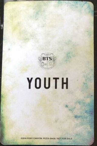 BTS V YOUTH Photocard Official goods Photo Trading Card Bangtan Boys K - pop 2