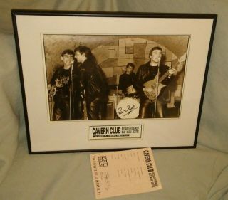 The Beatles At Cavern Club Framed Lithograph - - Pete Best Signed 1995 @club