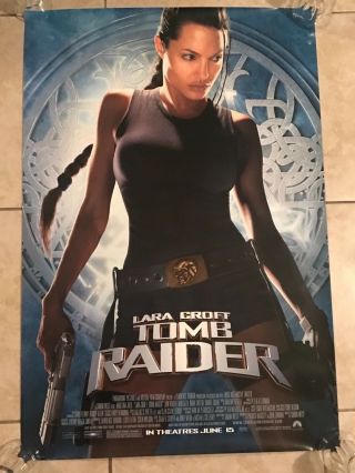 Tomb Raider Lara Croft Movie Poster 1 Sided 27x40 Angelina Jolie