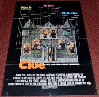 Clue 1982 27x41 Movie Poster Tim Curry Comedy Mystery Classic