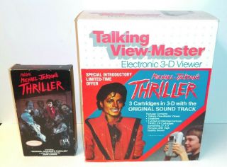 Talking Viewmaster 3d Vintage - Michael Jackson Thriller,  Vhs Very Rare 1980 