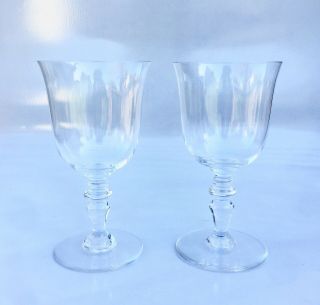 Pair Baccarat Provence Claret Wine Glasses 6.  75” Tall 12oz