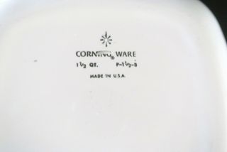 Vintage Corning Ware Cornflower Blue 8 Pc Set.  1 Qt,  1 1/2 Qt 1 3/4 Qt Lids etc 3