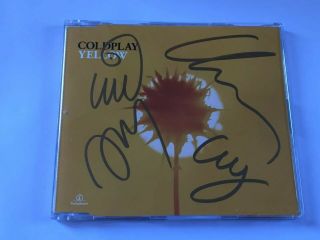 Coldplay : Yellow - Cd Single (signed Autographed) By All 4 Members