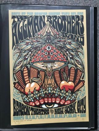 Allman Brothers Band Poster Jeff Wood Beacon Nyc 2011
