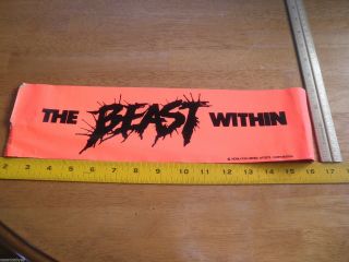The Beast Within Movie Bumper Sticker 1982 Ronny Cox Vintage Promo