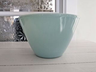 Large Vintage 8.  5  Fire - King Mixing Bowl Turquoise,  Blue