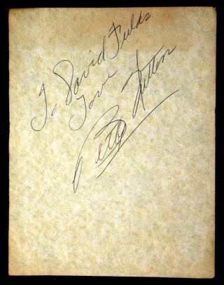 Betty Hutton Orig.  Autograph Hexagon House Menu Guerneville Ca 60 