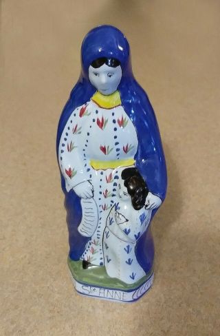 Vintage Henriot Quimper St Anne Porcelain Figurine F 463 France
