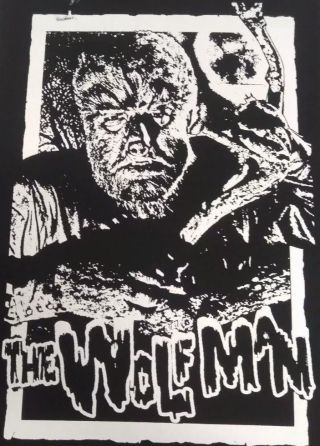 Wolfman 1941 Back Patch 11x17 Tapestry Screen Print Horror Film Lon Chaney Movie