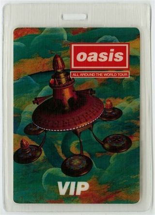 Oasis Authentic 1997 Concert Laminated Backstage Pass All Around The World Tour