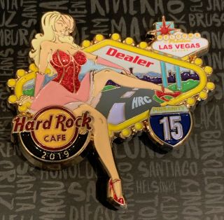 Hard Rock Cafe Las Vegas 2019 Pinsanity 15 Dealer Blonde Sign Girl Pin Le 100
