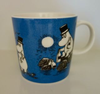 Arabia Moomin Mug Dark Blue Moomin Papa 1996 - 99 Rare & Discontinued