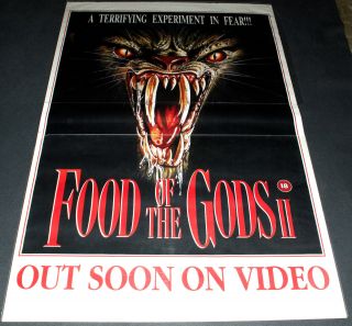 Gnaw - Food Of The Gods Ii 1989 British 40x60 Video Release Poster