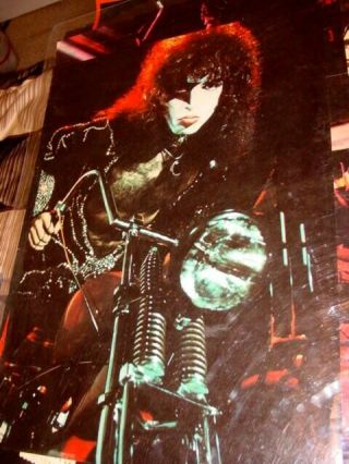 Kiss Vintage 1976 76 Paul Stanley Destroyer Motorcycle Poster -